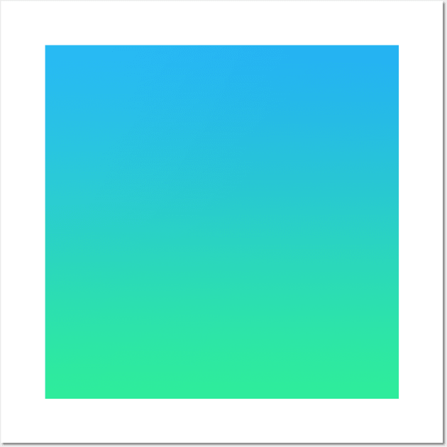 Blue to Green Gradient Wall Art by Whoopsidoodle